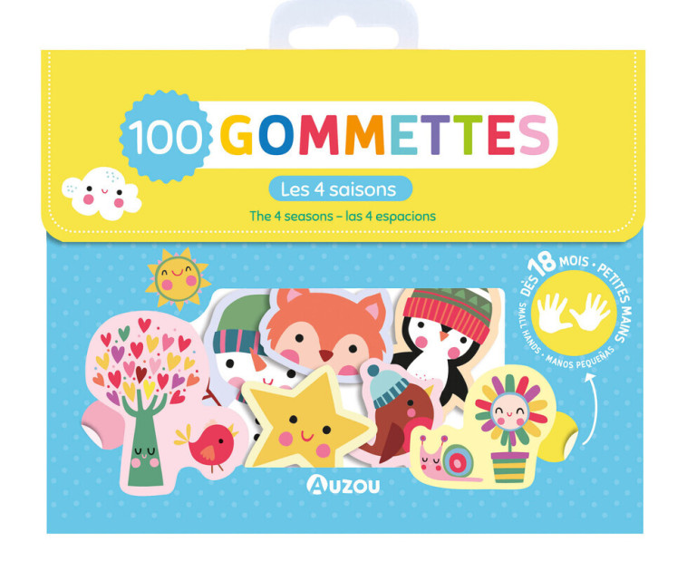 Ma pochette de 100 gommettes - Les 4 saisons - Inga Wilmink - AUZOU