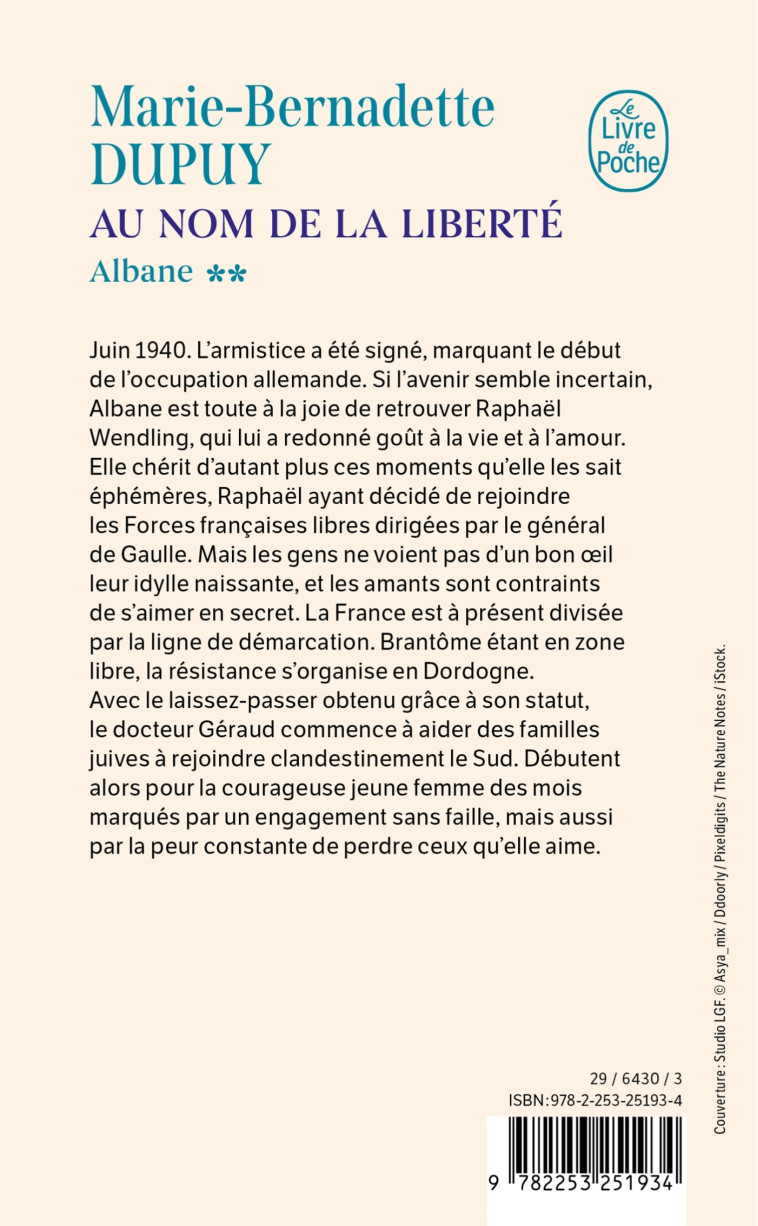 Au nom de la liberté (Albane, Tome 2) - Marie-Bernadette Dupuy, Marie-Bernadette Dupuy - LGF