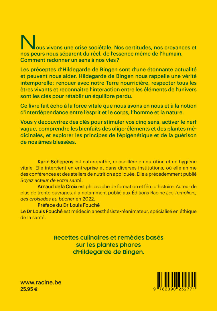 Hildegarde de Bingen et la naturopathie - Karin Schepens, Arnaud De La Croix, Karin Schepens, Arnaud De La Croix, Louis Dr Fouché - RACINE BE