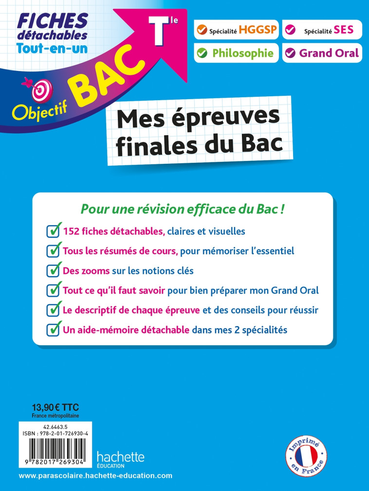 Objectif BAC Fiches Tout-en-un Tle Spé SES + spé HGGSP + Philo + Grand Oral - Isabelle De Lisle, Mikaël Garandeau, Eric Marquer, Sylvie Beauthier, Olivier Thierry, Vincent Adoumié, Isabelle De Lisle, Mikaël Garandeau, Eric Marquer, Sylvie Beauthier, Olivi