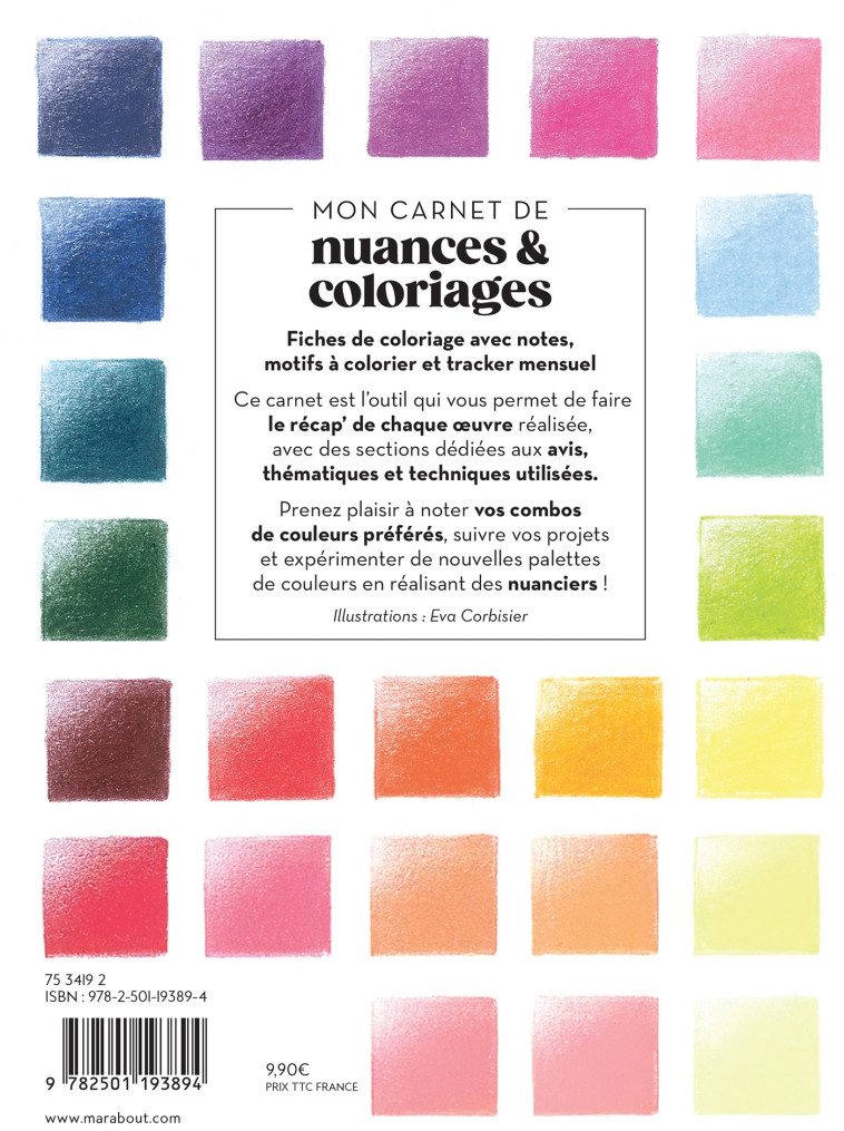 Mon carnet de bord - Nuances & coloriages -  Barbara Colour - MARABOUT