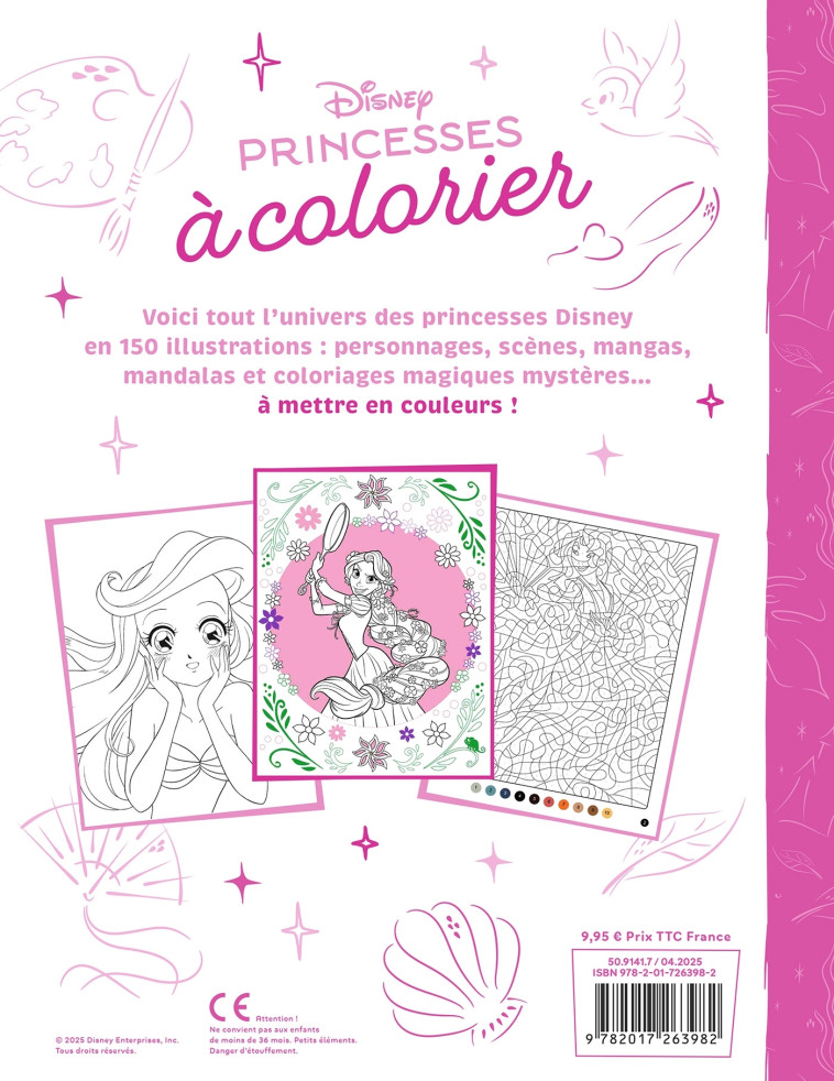 DISNEY PRINCESSES - Princesses à colorier -  - DISNEY HACHETTE