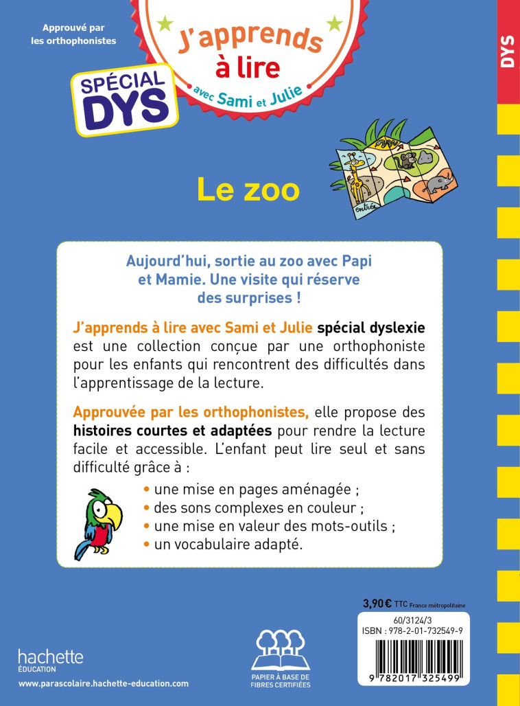 Sami et Julie - Spécial DYS (dyslexie) - Le zoo - VIRON VALERIE - HACHETTE EDUC