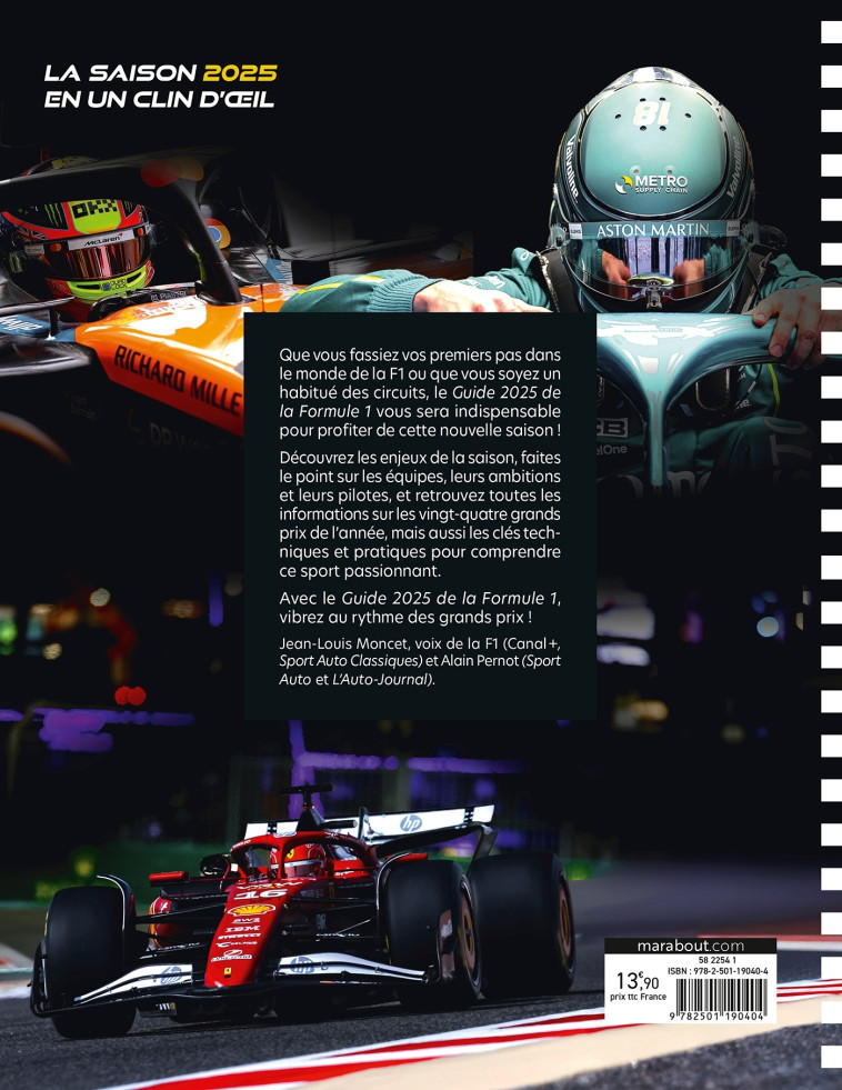 Le Guide de la Formule 1 2025 - PERNOT ALAIN - MARABOUT