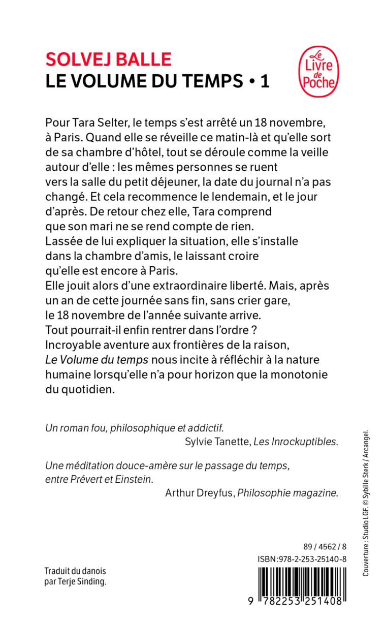Le Volume du temps (Le Volume du temps, Tome 1) - Solvej Balle - LGF